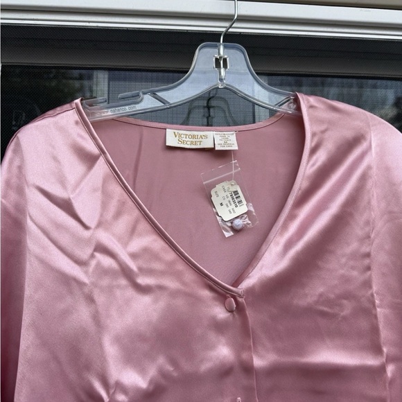 Vintage Victoria’s Secret Gold Label Satin Pajama Set Medium 2 Pc 90s new w/ tag - Picture 3 of 6